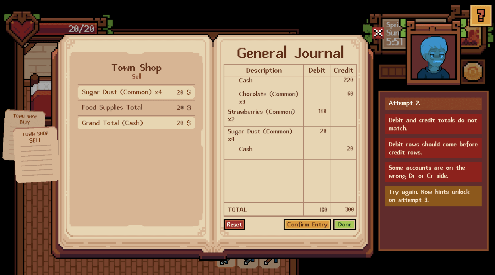 Journal error feedback
