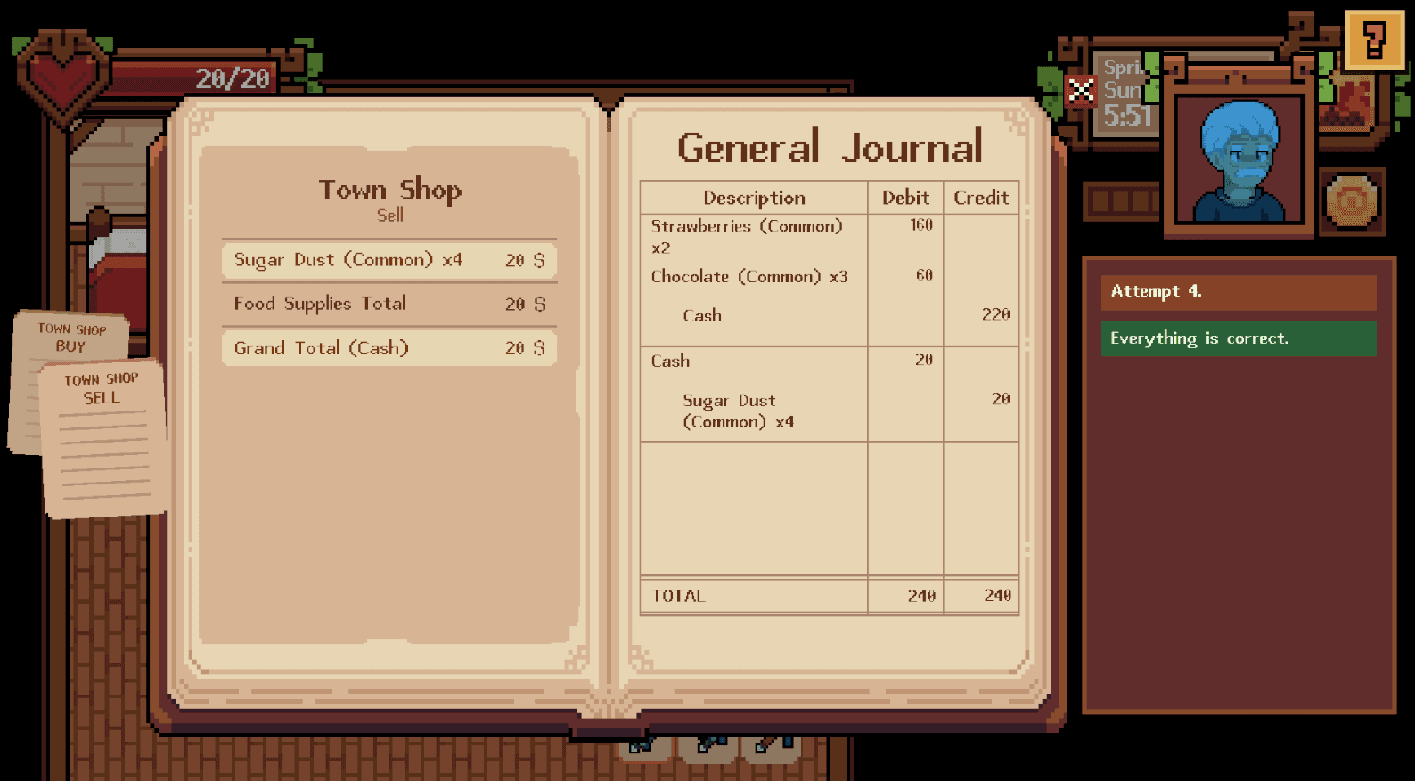 Journal corrected entry